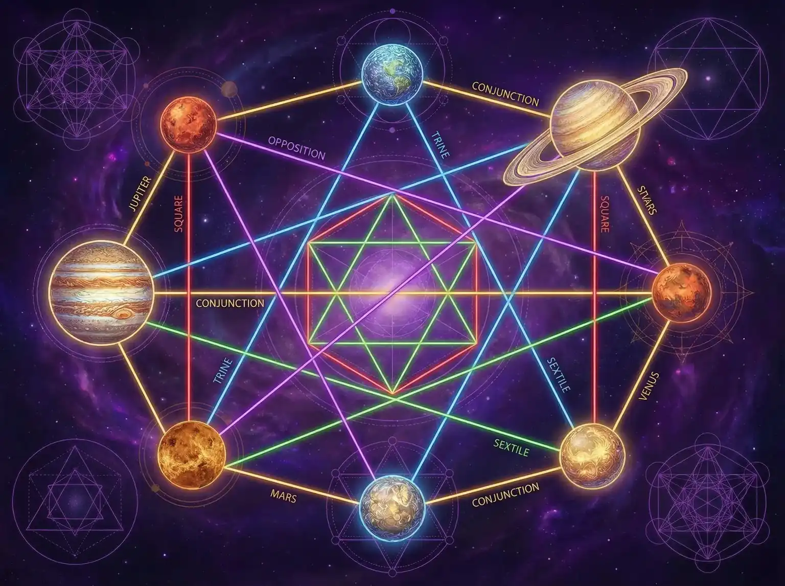 行星相位解读 - 黄油推荐 | 占星学进阶